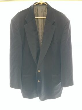Oscar de la Renta Men's Navy Two-Button Suit Coat